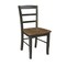 International Concepts 36 in. Round Extension Dining Table with Leaf and 2 Madrid LadderBack Chairs - 3 Piece Dining Set K45-36RXT-27B-C2-2 - alternate 3